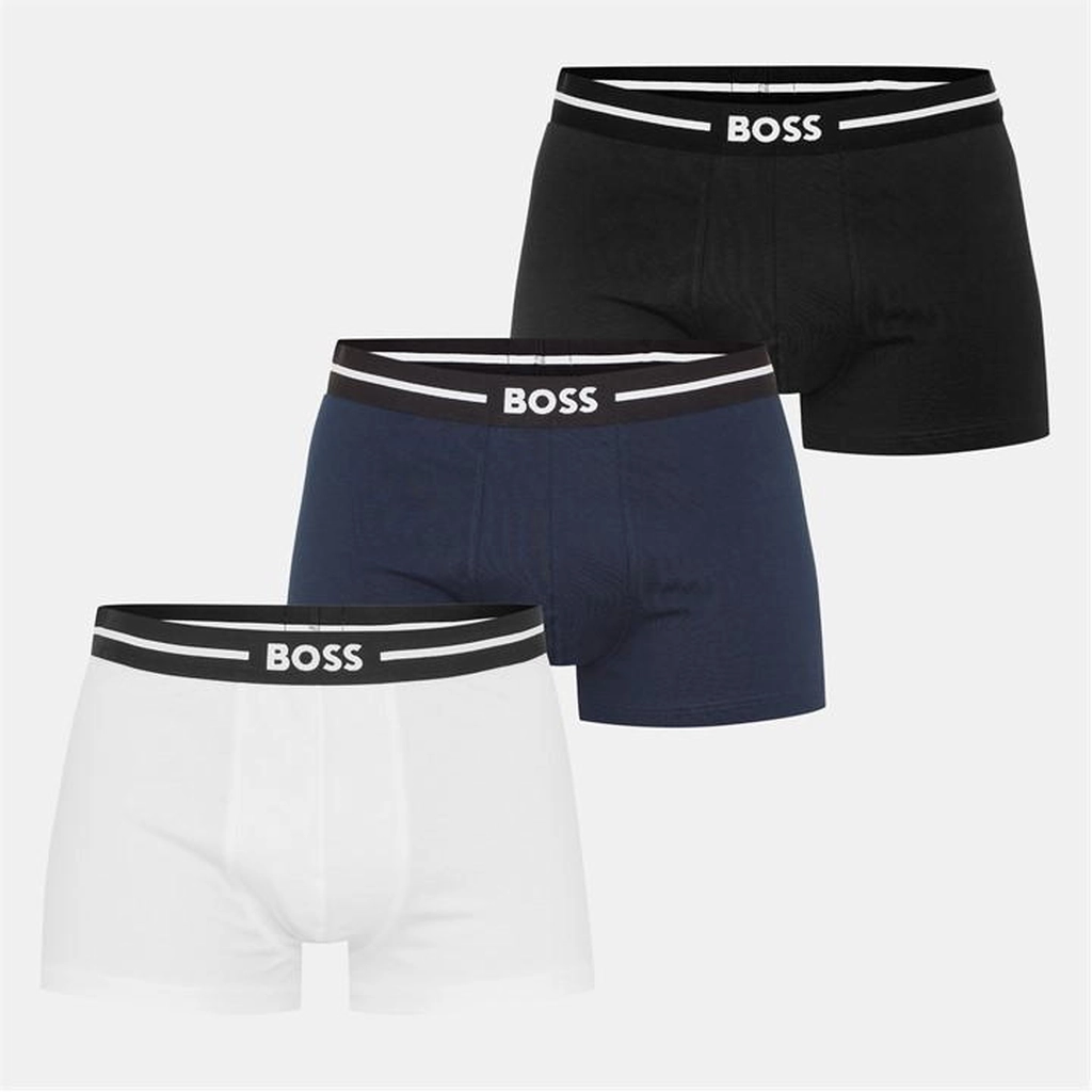 Hugo Boss Trunk 3p Bold 10257977 01 Boxer Mens - White
